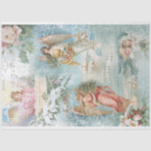 Koor van de kerstwinter in Engeland Tissuepapier (Voorkant)