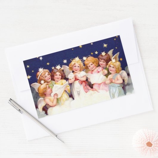 Koor van Engelen Rechthoekige Sticker (Envelop)