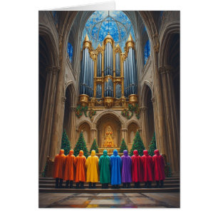 Koor van homoseksuele mannen: LGBTQIA+ kerstkaart