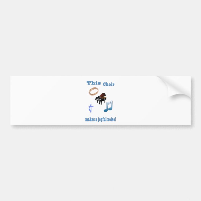 Koor vreugdevolle herrie bumpersticker (Voorkant)