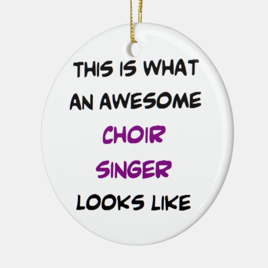 koor zanger , geweldige keramisch ornament (Links)