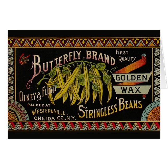 Koord-Bean-etiket Grogetable Land (Voorkant Horizontaal)