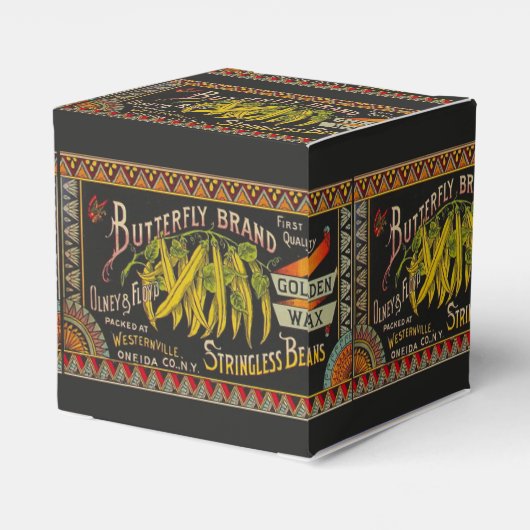 Koord-Bean-etiket Grogetable Land Bedankdoosjes (Achterkant)