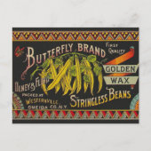 Koord-Bean-etiket Grogetable Land Briefkaart (Voorkant)