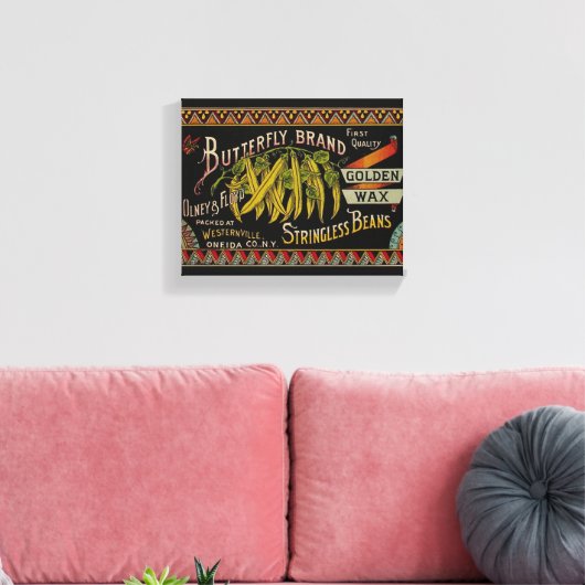 Koord-Bean-etiket Grogetable Land Canvas Afdruk (Insitu (Woonkamer))