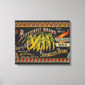 Koord-Bean-etiket Grogetable Land Canvas Afdruk (Voorkant)