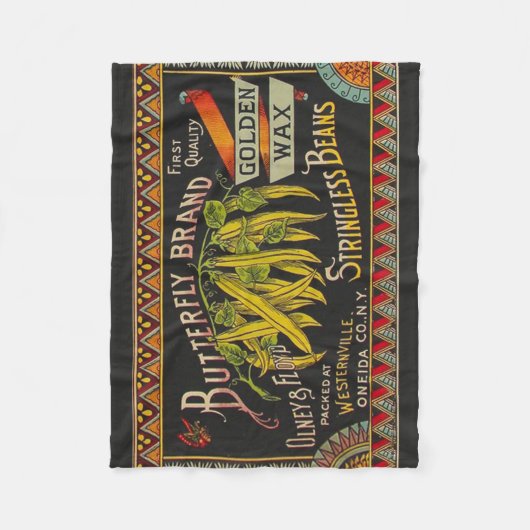 Koord-Bean-etiket Grogetable Land Fleece Deken (Voorkant)