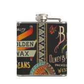 Koord-Bean-etiket Grogetable Land Heupfles (Achterkant)