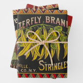 Koord-Bean-etiket Grogetable Land Inpakpapier Vel (In situ)