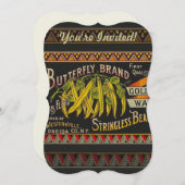 Koord-Bean-etiket Grogetable Land Kaart (Voorkant / Achterkant)