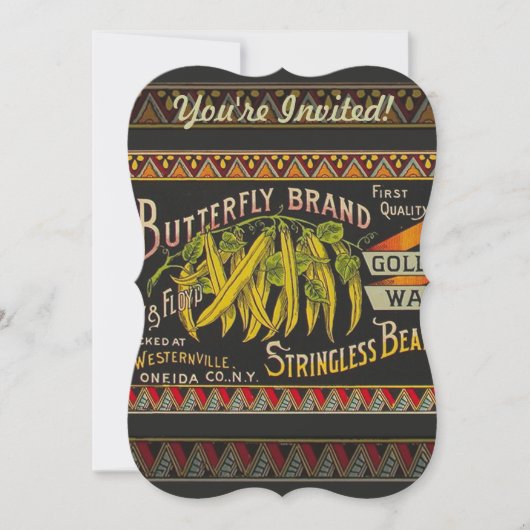 Koord-Bean-etiket Grogetable Land Kaart (Voorkant)