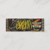 Koord-Bean-etiket Grogetable Land Mini Visitekaartje (Achterkant)