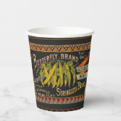 Koord-Bean-etiket Grogetable Land Papieren Bekers (Voorkant)