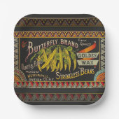 Koord-Bean-etiket Grogetable Land Papieren Bordje (Voorkant)