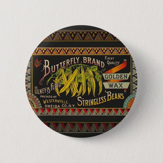Koord-Bean-etiket Grogetable Land Ronde Button 5,7 Cm (Voorkant)
