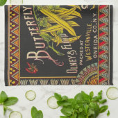 Koord-Bean-etiket Grogetable Land Theedoek (Gevouwen)