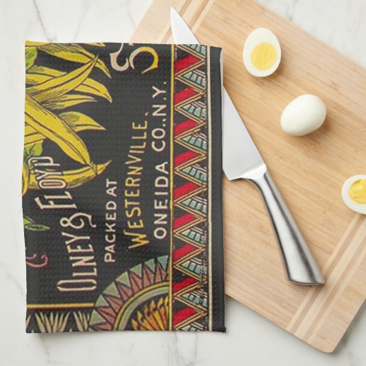 Koord-Bean-etiket Grogetable Land Theedoek (Quarter Fold)