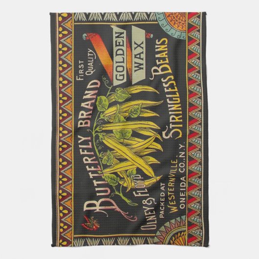 Koord-Bean-etiket Grogetable Land Theedoek (Verticaal)