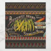 Koord-Bean-etiket Grogetable Land Wijn Etiket (Enkel label)