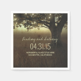 Koord-lampbomen, trouwerijpapier, luiers servetten