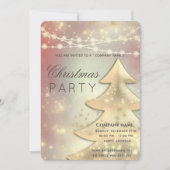 Koord licht gouden kerstfeestdagen kaart (Voorkant)