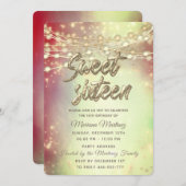 Koord licht gouden vonk kaart (Voorkant / Achterkant)