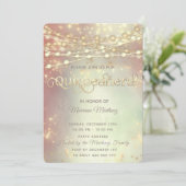 Koord licht gouden vonk kaart (Staand voorkant)