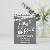 Koord licht grijs cement industrieel sparen de dat aankondigingskaart (Staand voorkant)