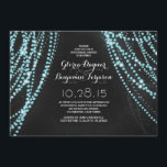 Koord licht kikkerrepetities kaart<br><div class="desc">chalkboard - kwikrepetitie met een reeks lichtjes achteruit - grijze en turquoise design nodig - met glamour glitz</div>
