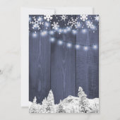 Koord licht sneeuwvlokken winterrepetitie kaart (Achterkant)