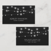 Koord Lights Event Party Planner legant Visitekaartje (Voorkant / Achterkant)