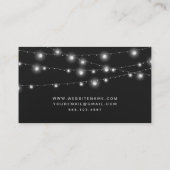 Koord Lights Event Party Planner legant Visitekaartje (Achterkant)