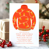 Koord met tacky String Lights Ugly kerstSweater Pa Kaart