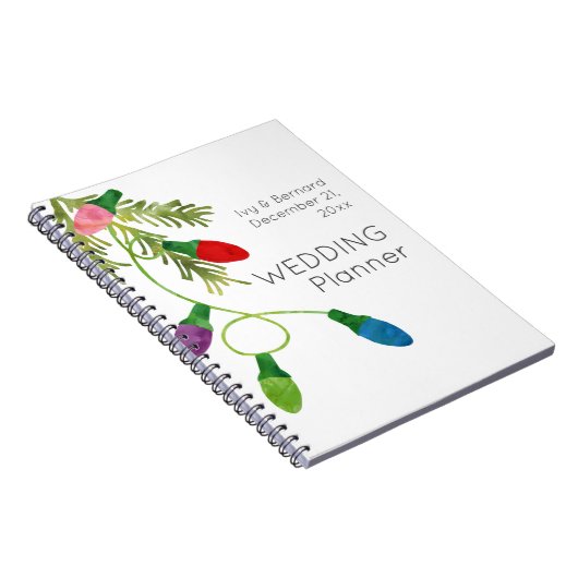 Koord op de kersttwitluciferbord met kleurenkerstl notitieboek (Rechterzijde)