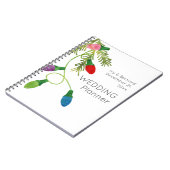 Koord op de kersttwitluciferbord met kleurenkerstl notitieboek (Linkerzijde)