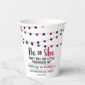 Koord op de vierde helft van juli papieren bekers (Voorkant)