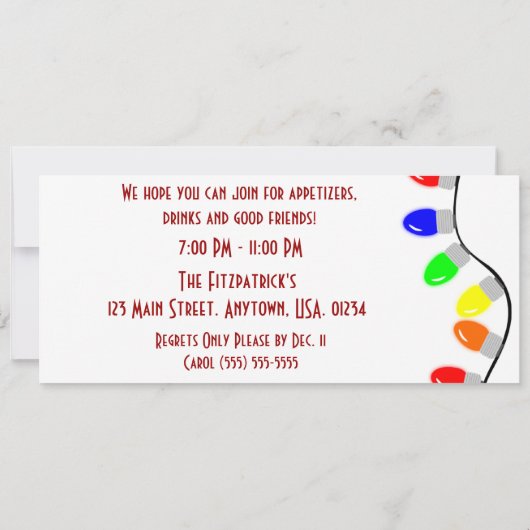 Koord op feestdagen kaart (Achterkant)