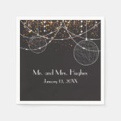 Koord op gouden bruiloft servetten (Voorkant)