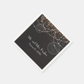 Koord op gouden bruiloft servetten (Hoek)