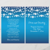 Koord op het blauwe trouwprogramma voor sneeuwvlok (Voorkant)