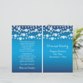 Koord op het blauwe trouwprogramma voor sneeuwvlok (Staand voorkant)