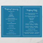 Koord op het blauwe trouwprogramma voor sneeuwvlok (Achterkant)