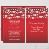 Koord op het rode trouwprogramma voor lichte sneeu (Voorkant / Achterkant)