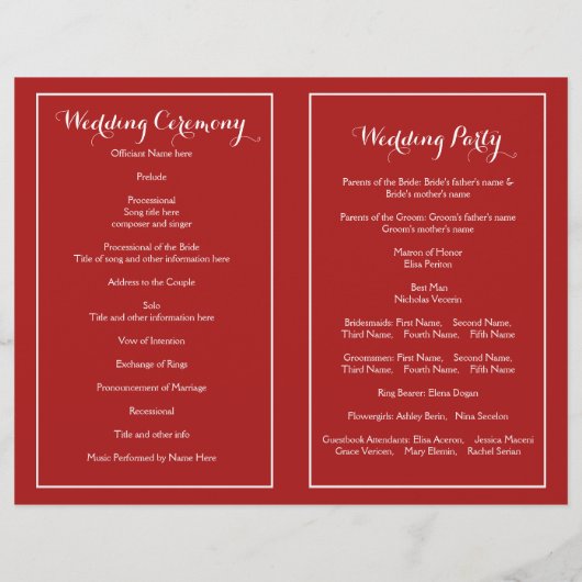 Koord op het rode trouwprogramma voor lichte sneeu (Achterkant)