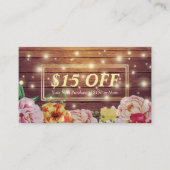 Koord op houtskool op basis van houtskorting kortingskaartje (Voorkant)