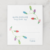 Koord op kleurrijk kersthuwelijk plaatskaartje (Buitenkant ongevouwen)