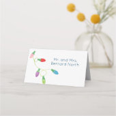 Koord op kleurrijk kersthuwelijk plaatskaartje (Achterkant)