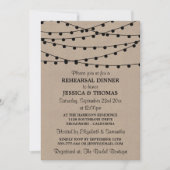 Koord op kraft Wedding Rehearsal Kaart (Voorkant)