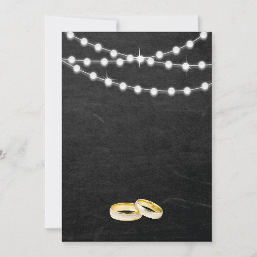 Koord op Lights Chalkboard Background Kaart (Achterkant)