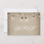 Koord op RSVP-kaarten van Lights Rustic Country We RSVP Kaartje (Achterkant)